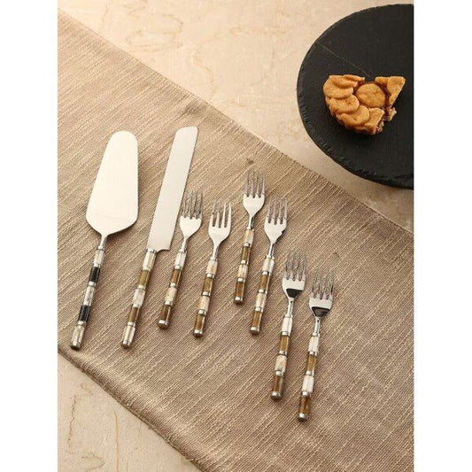 Buy Silver Carved Mother Of Pearl Cutlery