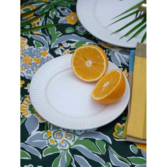 Buy White Cotton Rectangle Table Cloth