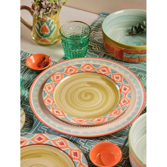Buy Yellow Ceramic Hand Crafted Serveware Plates