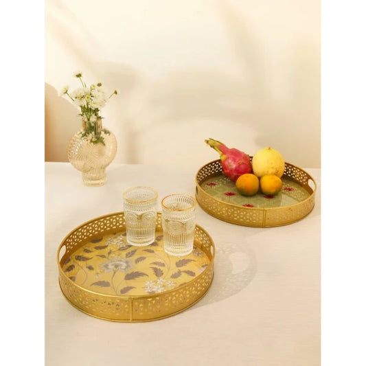 Buy Yellow Printed Printed Tray