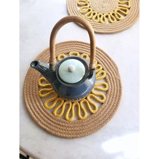 Buy Yellow Round Mats